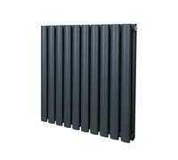 Monstershop Oval Column Radiator - 600Mm X 600Mm - Anthracite Grey