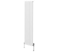 MonsterShop Oval Column Radiator & Valves - 1800mm X 360mm - White