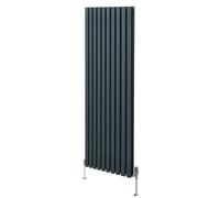 Monstershop Oval Column Radiator & Valves - 1800mm x 600mm - Anthracite Grey Monstershop Grey