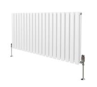 Monstershop Oval Column Radiator & Valves - 600mm x 1200mm - White