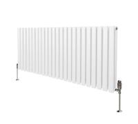 MonsterShop Oval Column Radiator & Valves - 600mm X 1440mm - White