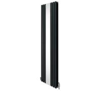 Monstershop Oval Mirror Radiator & Valves - 1800mm x 500mm - Anthracite Grey