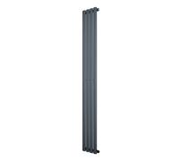 Monstershop Oval Single Column Radiator - 1800 x 240mm - Anthracite Grey