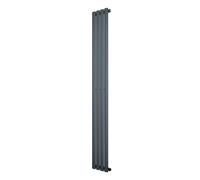 Monstershop Oval Single Column Radiator - 1800 x 240mm - Anthracite Grey