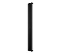 Monstershop Oval Single Column Radiator - 1800 x 240mm - Black