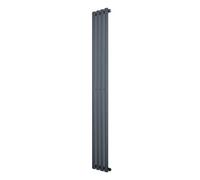 Monstershop Oval Single Column Radiator - 1800 x 240mm - Anthracite Grey