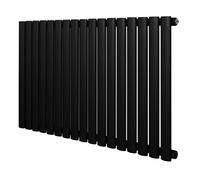 Monstershop Oval Single Column Radiator - 600 x 1020mm - Black