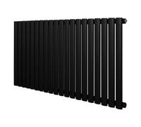 Monstershop Oval Single Column Radiator - 600 x 1200mm - Black