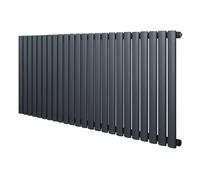 Monstershop Oval Single Column Radiator - 600 x 1440mm - Anthracite Grey