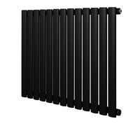 Monstershop Oval Single Column Radiator - 600 x 780mm - Black
