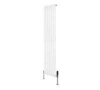 Monstershop Oval Single Column Radiator & Valves - 1600mm x 360mm - White