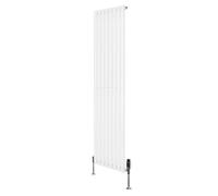 Monstershop Oval Single Column Radiator & Valves - 1800mm x 480mm - White