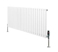 Monstershop Oval Single Column Radiator & Valves - 600mm x 1440mm - White