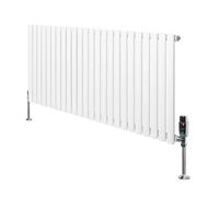 Monstershop Oval Single Column Radiator & Valves - 600mm x 1440mm - White