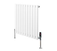 Monstershop Oval Single Column Radiator & Valves - 600mm x 600mm - White Monstershop White