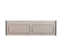 Overhead Camper Cabinet With Black Trim - 120cm x 35cm x 35cm Monstershop Light Beige One Size
