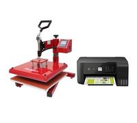 Heat Press Machine T-Shirt Printing Vinyl Sublimation Photo Transfer + Printer