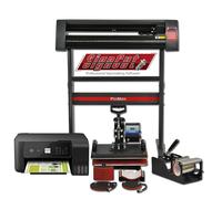 Heat Press 5in1 Combo+Vinyl Cutter+Printer Sublimation Transfer, Starter Kit