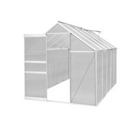 Monstershop Polycarbonate Greenhouse 6ft x 10ft - Silver