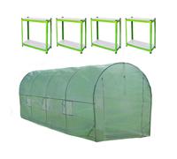 Monster Shop Polytunnel 25Mm 6M X 3M With Racking, Green