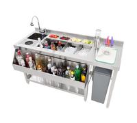 Monstershop Premium Cocktail Bar Station in Silver Monstershop Silver