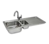 Monstershop Premium Stainless Steel Kitchen Sink & Confetti Tap in Silver Monstershop Silver