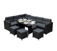 Jardi Rattan Corner Set - Black