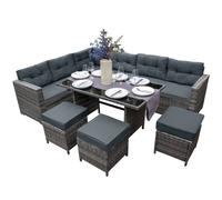 Jardi Rattan Corner Set - Grey