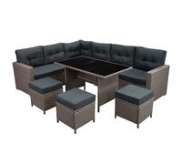 Jardi Rattan Corner Set - Light Grey