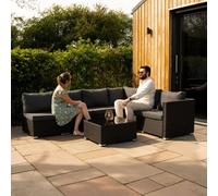 Jardi Serafina Rattan Modular 7 Piece Furniture Set - Black, Black