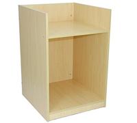 MonsterShop Reception Cash Till Desk TB60 Counter Retail Shop Display Fittings Units Storage Cabinet Shelf Maple 60cm x 90cm x 60cm Melamine MDF