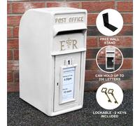 Cast Iron Royal Mail Post Box - White
