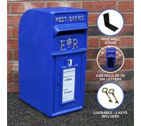 MonsterShop Royal Mail Post Box Scottish Cast Iron Wall Mounted Royal Mail Wedding Authentic Pillar Replica Lockable Post Office Letter Box