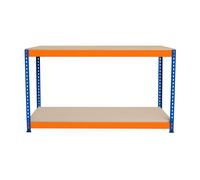 Monster Racking S-rax 2 Tier Workbench - 150Cm X 45Cm X 90Cm, Blue