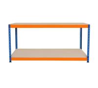 Monster Racking S-rax 2 Tier Workbench - 180Cm X 60Cm X 90Cm, Blue
