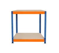 Monstershop S-Rax 2 Tier Workbench - 90Cm X 45Cm X 90Cm In Orange Orange