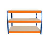 Monster Racking S-rax 3 Tier Workbench - 120Cm X 60Cm X 90Cm, Blue