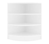 Shop Corner Counter White LM60 Retail Storage Unit Modular Curved Display Showcase Cabinet Reception Clothing Jewellery Store 3 Internal Shelves Open Front 60cm x 90cm x 60cm MDF Melamine