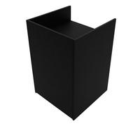 MonsterShop Shop Counter Till Block Stand Black Tb60 Retail Storage Unit Modular Cabinet Reception Cash Desk Store 2 Internal Shelves