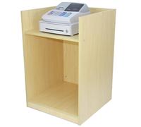 Shop Counter Till Block Stand Maple TB60 Retail Storage Unit Modular Cabinet Reception Cash Desk Store 2 Internal Shelves Closed Front 60cm x 90cm x 60cm MDF Melamine