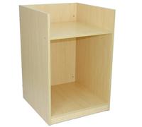 MonsterShop TB60 Reception Cash Till Desk, Maple, 60cm x 90cm x 60cm, Melamine MDF Maple