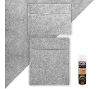 MonsterShop 11Sqm Van Lining, Storage Pouches & Adhesive Glue - Silver Grey