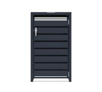 Monstershop Single Wheelie Bin Metal Storage - Anthracite Grey Monstershop Grey