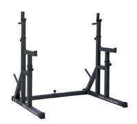 Body Revolution Heavy Duty Adjustable Squat Rack - With Weight Plate Storage, Dip Bars and Spotter Stands - Fitness Training Equipment for Men and Women