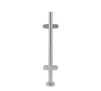 Stainless Steel Balustrade 900mm High Mid Post with Glass Clamps and Rubbers Brushed Metal Indoor Outdoor Decking Landing Railing Staircase 90cm…