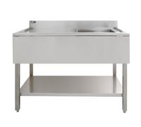 MonsterShop Stainless Steel Catering Sink - Left Hand Drainer