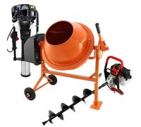 Monstershop T-Mech Earth Auger, Cement Mixer And 2 Stroke Post Driver In Black Black One Size