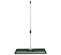 Lawn Leveller 100cm x 32cm Levelling Rake Lute Heavy Duty Lightweight Galvanised Steel Aluminium Green 1.2-1.9m Extendable Handle Easy Grip Landscaping Garden Tool Grass Soil Artificial Turf Compost