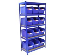 Monster Racking T-RAX Blue 90cm with 12 x Storage Quick Pick Bins