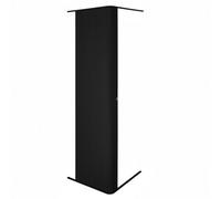 MonsterShop Tambour Shower Room Door Black 2000mm X 600mm Lockable Closure